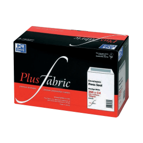 Plus Fabric Peel and Seal C4 Windowed Pocket Envelope 120gsm White 250 Pack 144938 F