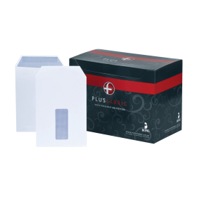 Plus Fabric Self Seal C5 Windowed Envelope 120gsm White 500 Pack 103524 F