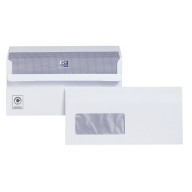 Plus Fabric Self Seal DL Windowed Wallet Envelope 120gsm White 500 Pack 127190 F