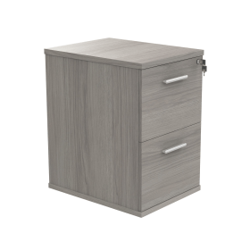 Polaris 2 Drawer Filing Cabinet 460mm x 600mm x 710mm Alaskan Grey Oak 831877 F