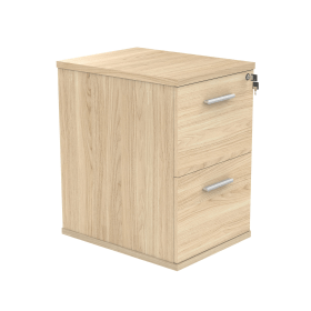 Polaris 2 Drawer Filing Cabinet 460mm x 600mm x 710mm Canadian Oak 831875 F