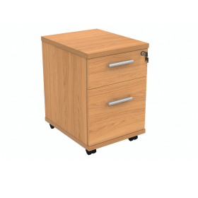 Polaris 2 Drawer Mobile Under Desk Pedestal 404mm x 500mm x 595mm Norwegian Beech 831556 F