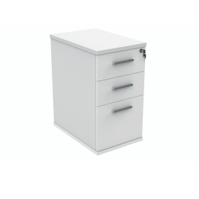 Polaris 3 Drawer Desk High Pedestal 404mm x 600mm x 730mm Arctic White 831550 F