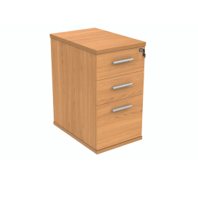 Polaris 3 Drawer Desk High Pedestal 404mm x 600mm x 730mm Norwegian Beech 831548 F