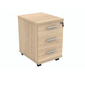 Polaris 3 Drawer Mobile Under Desk Pedestal 404x500404mm x 500mm x 595mmx595mm Canadian Oak 831559 F