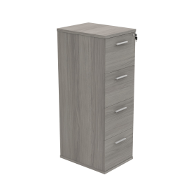 Polaris 4 Drawer Filing Cabinet 460mm x 600mm x 1358mm Alaskan Grey Oak 831881 F