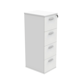 Polaris 4 Drawer Filing Cabinet 460mm x 600mm x 1358mm Arctic White 831880 F
