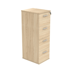 Polaris 4 Drawer Filing Cabinet 460mm x 600mm x 1358mm Canadian Oak 831879 F