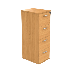Polaris 4 Drawer Filing Cabinet 460mm x 600mm x 1358mm Norwegian Beech 831878 F