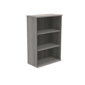 Polaris Bookcase 2 Shelf 800mm x 400mm x 1204mm Alaskan Grey Oak 831644 F