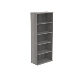 Polaris Bookcase 4 Shelf 800mm x 400mm x 1980mm Alaskan Grey Oak 831646 F