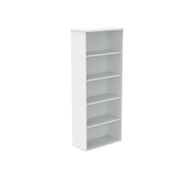 Polaris Bookcase 4 Shelf 800mm x 400mm x 1980mm Arctic White 831641 F