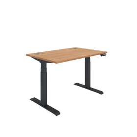 Polaris Dual Motor Sit Stand Desk 1200mm x 800mm Beech Black 894216 F