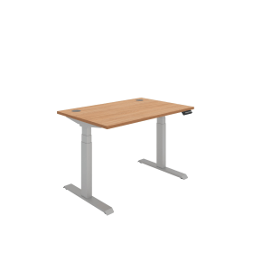 Polaris Dual Motor Sit Stand Desk 1200mm x 800mm Beech Silver 894215 F