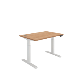 Polaris Dual Motor Sit Stand Desk 1200mm x 800mm Beech White 894214 F