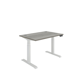 Polaris Dual Motor Sit Stand Desk 1200mm x 800mm Grey Oak White 894211 F