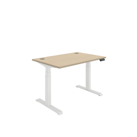 Polaris Dual Motor Sit Stand Desk 1200mm x 800mm Oak White 894208 F