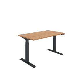 Polaris Dual Motor Sit Stand Desk 1400mm x 800mm Beech Black 894204 F