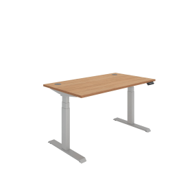 Polaris Dual Motor Sit Stand Desk 1400mm x 800mm Beech Silver 894203 F