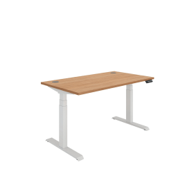 Polaris Dual Motor Sit Stand Desk 1400mm x 800mm Beech White 894202 F