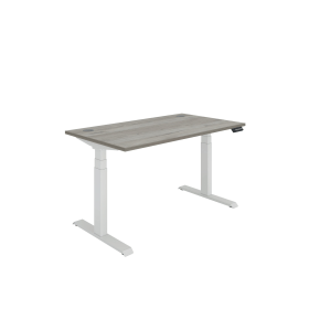 Polaris Dual Motor Sit Stand Desk 1400mm x 800mm Grey Oak White 894200 F