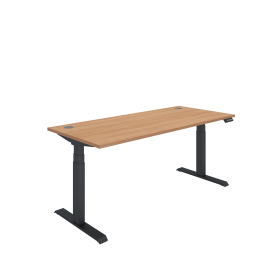 Polaris Dual Motor Sit Stand Desk 1800mm x 800mm Beech Black 894183 F