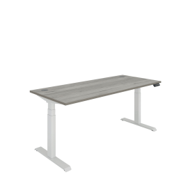 Polaris Dual Motor Sit Stand Desk 1800mm x 800mm Grey Oak White 894178 F