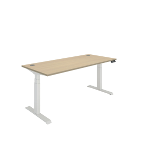 Polaris Dual Motor Sit Stand Desk 1800mm x 800mm Oak White 894175 F