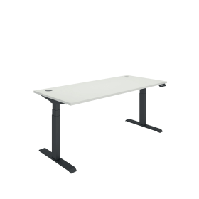 Polaris Dual Motor Sit Stand Desk 1800mm x 800mm White Black 894174 F