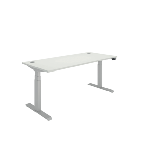 Polaris Dual Motor Sit Stand Desk 1800mm x 800mm White Silver 894173 F