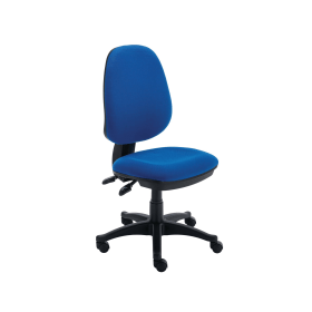 Polaris Nesta Operator Chair 2 Lever Upholstered 590mm x 555mm x 1090mm Royal Blue 831545 F