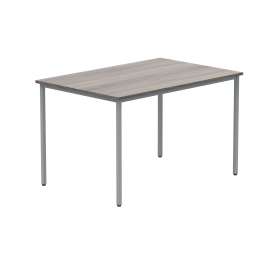 Polaris Rectangular Multipurpose Table 1200mm x 600mm x 730mm Alaskan Grey Oak Silver 831580 F