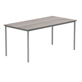 Polaris Rectangular Multipurpose Table 1600mm x 800mm x 730mm Alaskan Grey Oak Silver 831581 F