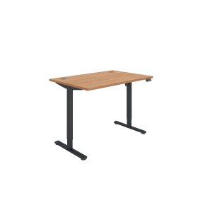 Polaris Single Motor Sit Stand Desk 1200mm x 800mm Beech Black 894232 F