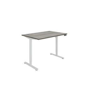 Polaris Single Motor Sit Stand Desk 1200mm x 800mm Grey Oak White 894229 F