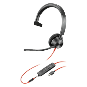 Poly Blackwire 3315 Monaural 3.5mm USB C A Headset 893024 F