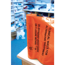 Polyco Heavy Duty Clinical Waste Sack Roll 90 Litre Orange 100 Pack HEA01182 F
