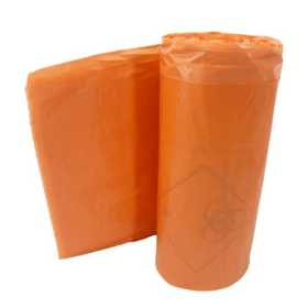 Polyco Medium Duty Clinical Waste Sack Roll 90 Litre Orange 25 Pack HEA01181 F