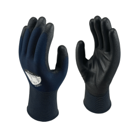 Polyco Polyflex Eco Air PU Coated Gloves Pairs Small Black Blue 10 Pack 883166 F