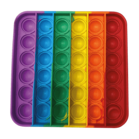Pop Fidget Pad Square Multicoloured 125x125x10mm PLN10849 F