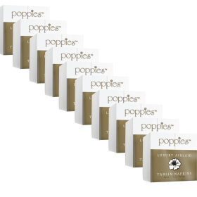 Poppies Tablin Napkins 40cm 8 Fold White 500 Pack 927814 F