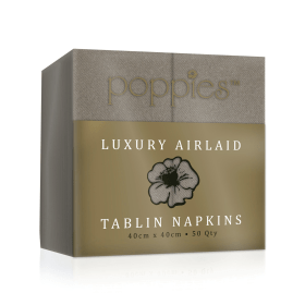 Poppies Tablin Napkins 8 Fold 40cm Mocha 500 Pack 929953 F
