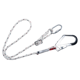 Portwest Adjustable Fall Restraint Lanyard 2m White POW25882 F
