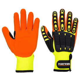 Portwest Anti Impact Grip Gloves Yellow Orange Medium 12 Pack 865718 F