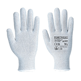 Portwest Anti Static Shell Gloves Grey Large 12 Pack 862234 F