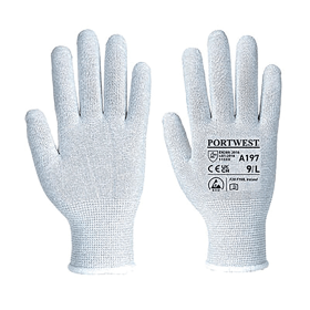 Portwest Anti Static Shell Gloves Grey Medium 12 Pack 862235 F