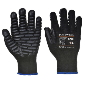 Portwest Anti Vibration Gloves Black XL 10 Pack 867131 F