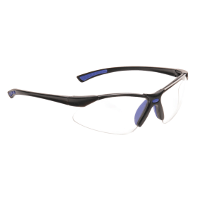Portwest Bold Pro Clear Safety Glasses Blue 12 Pack POW16303 F