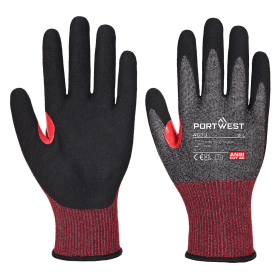 Portwest CS Cut F18 Nitrile Gloves Black XL 12 Pack 863342 F