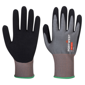 Portwest CT Cut D18 Nitrile Gloves Grey Black Large 12 Pack 869963 F